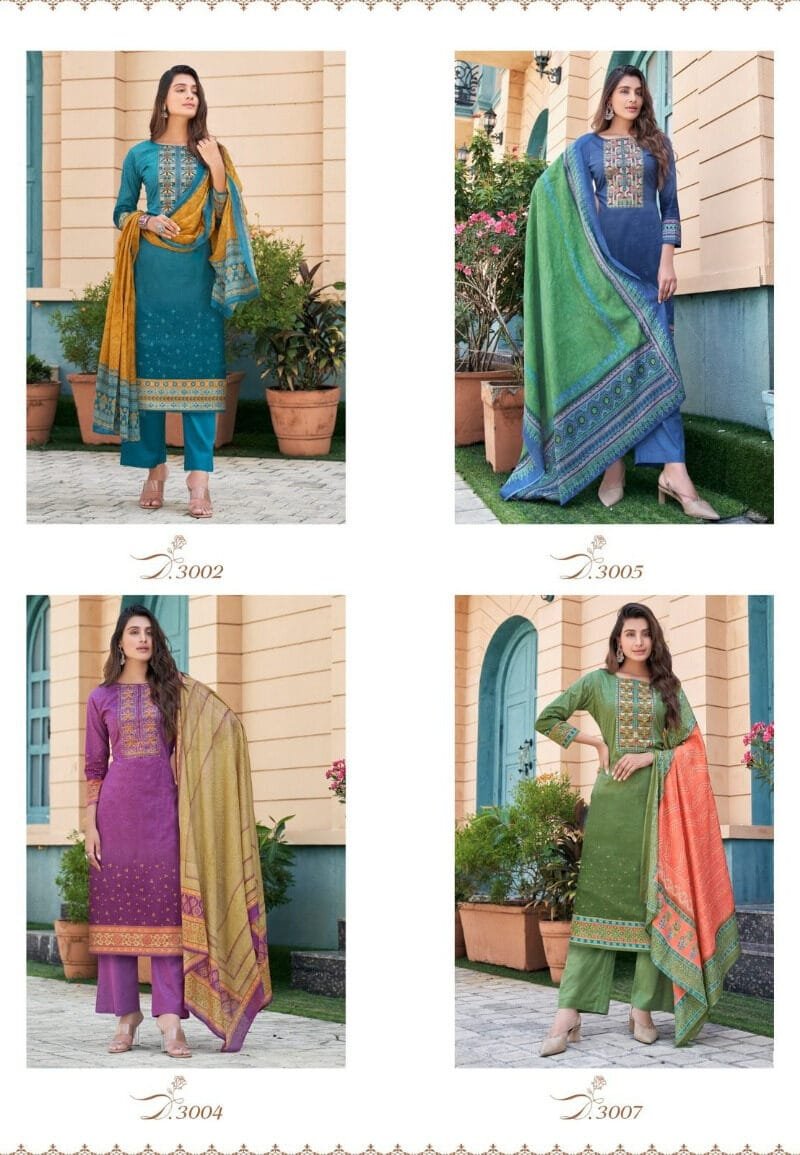 Naishaa Session 3 Yashika Trends Neck Embroidery Suits