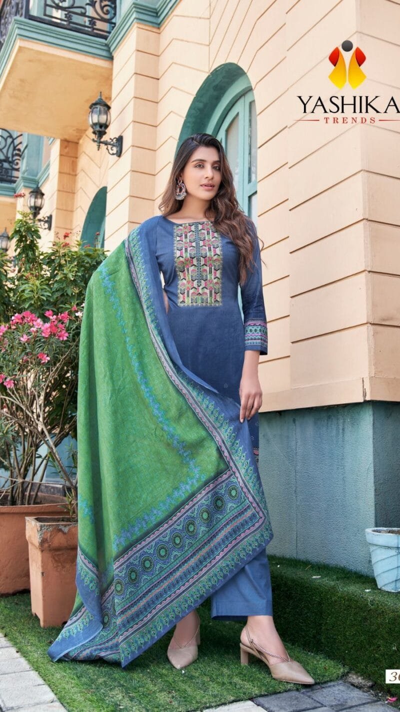 Naishaa Session 3 Yashika Trends Neck Embroidery Suits