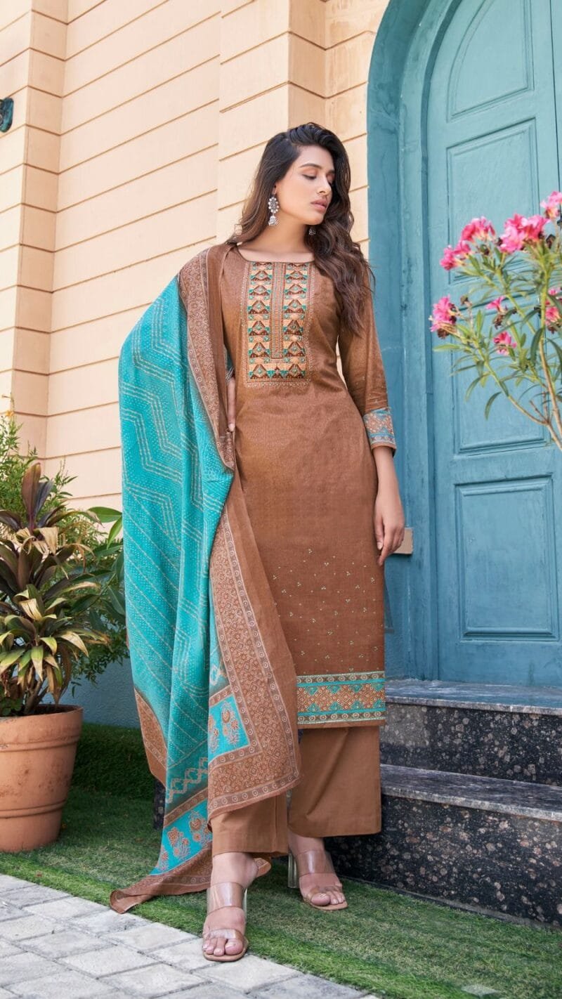 Naishaa Session 3 Yashika Trends Neck Embroidery Suits