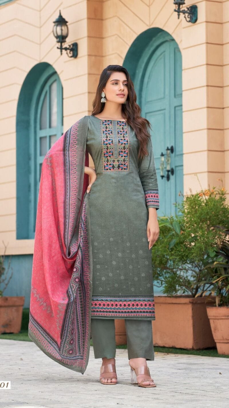 Naishaa Session 3 Yashika Trends Neck Embroidery Suits