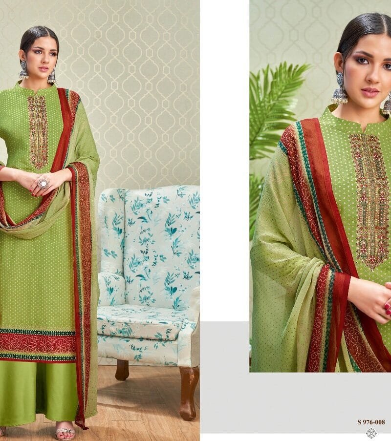 Naureen Harshit Fashion Pure Cambric Cotton Print with Embroidery