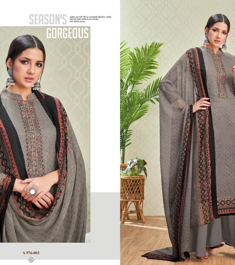 Naureen Harshit Fashion Pure Cambric Cotton Print with Embroidery