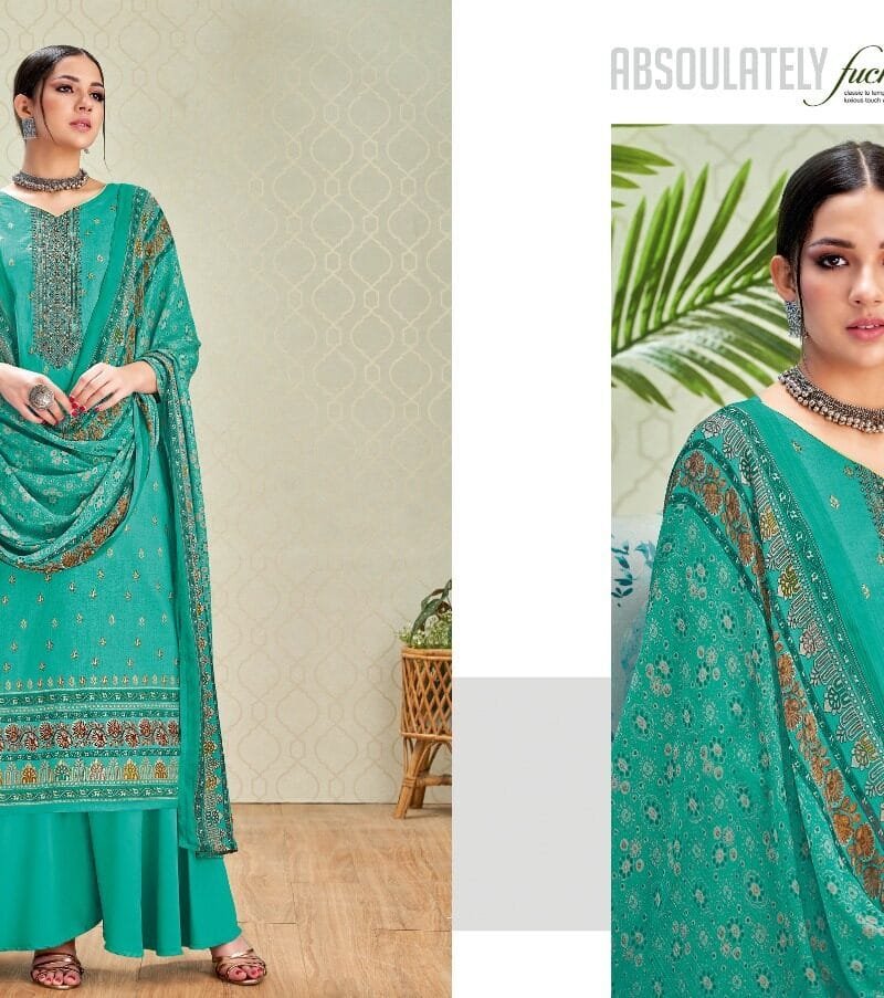 Naureen Harshit Fashion Pure Cambric Cotton Print with Embroidery