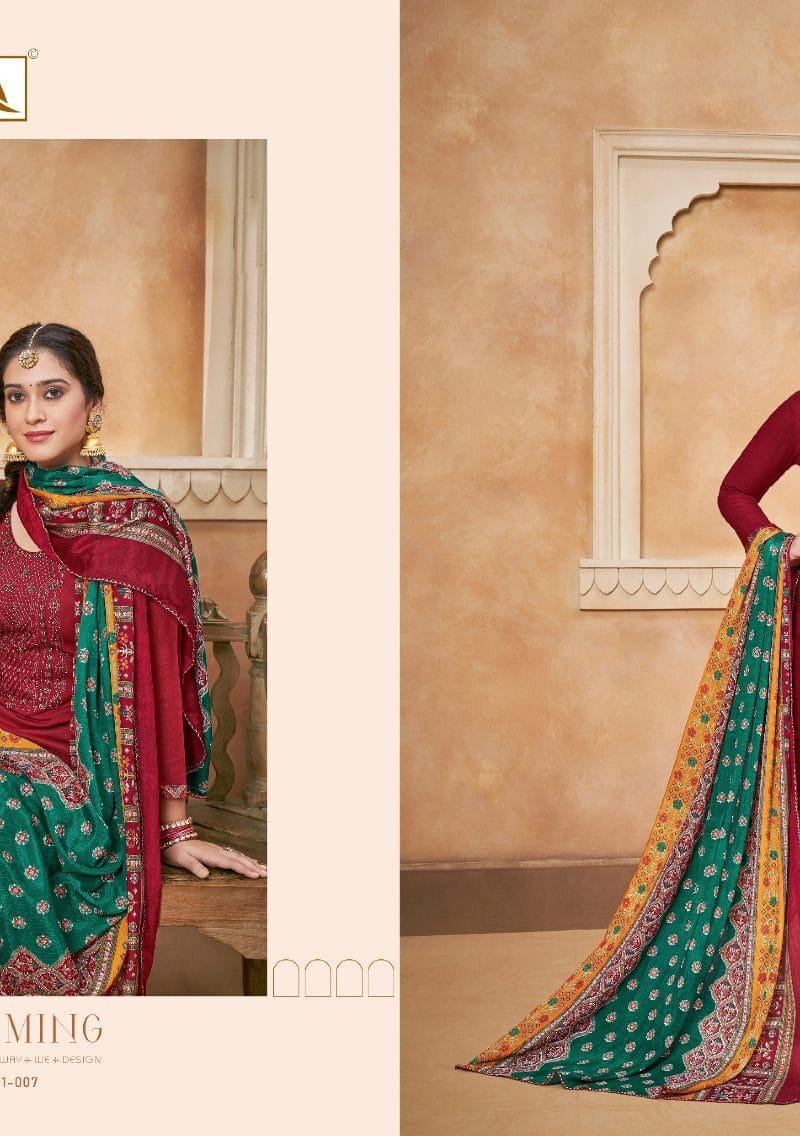 Nigaar Patiyala Vol 3 Alok Suit Pure Viscose Reyon Slub