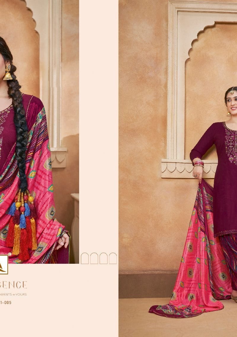 Nigaar Patiyala Vol 3 Alok Suit Pure Viscose Reyon Slub