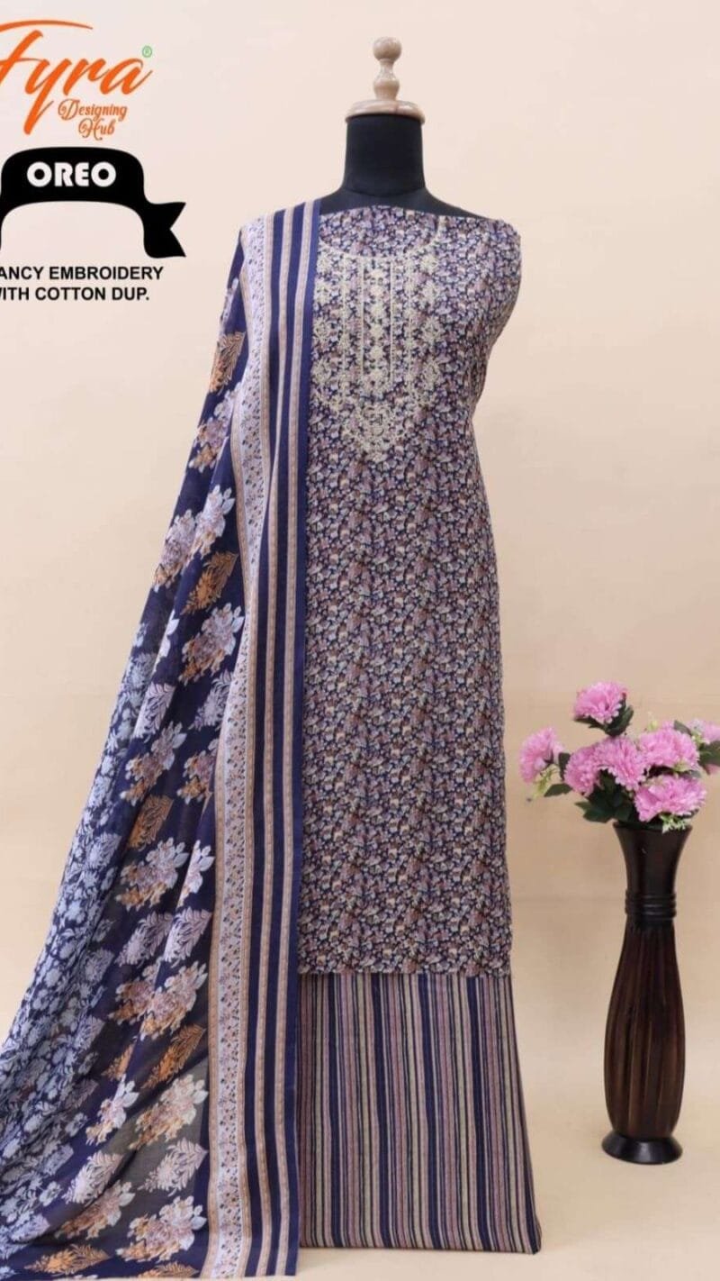 Oreo Fyra Designing Wholesale Cotton Dress Material