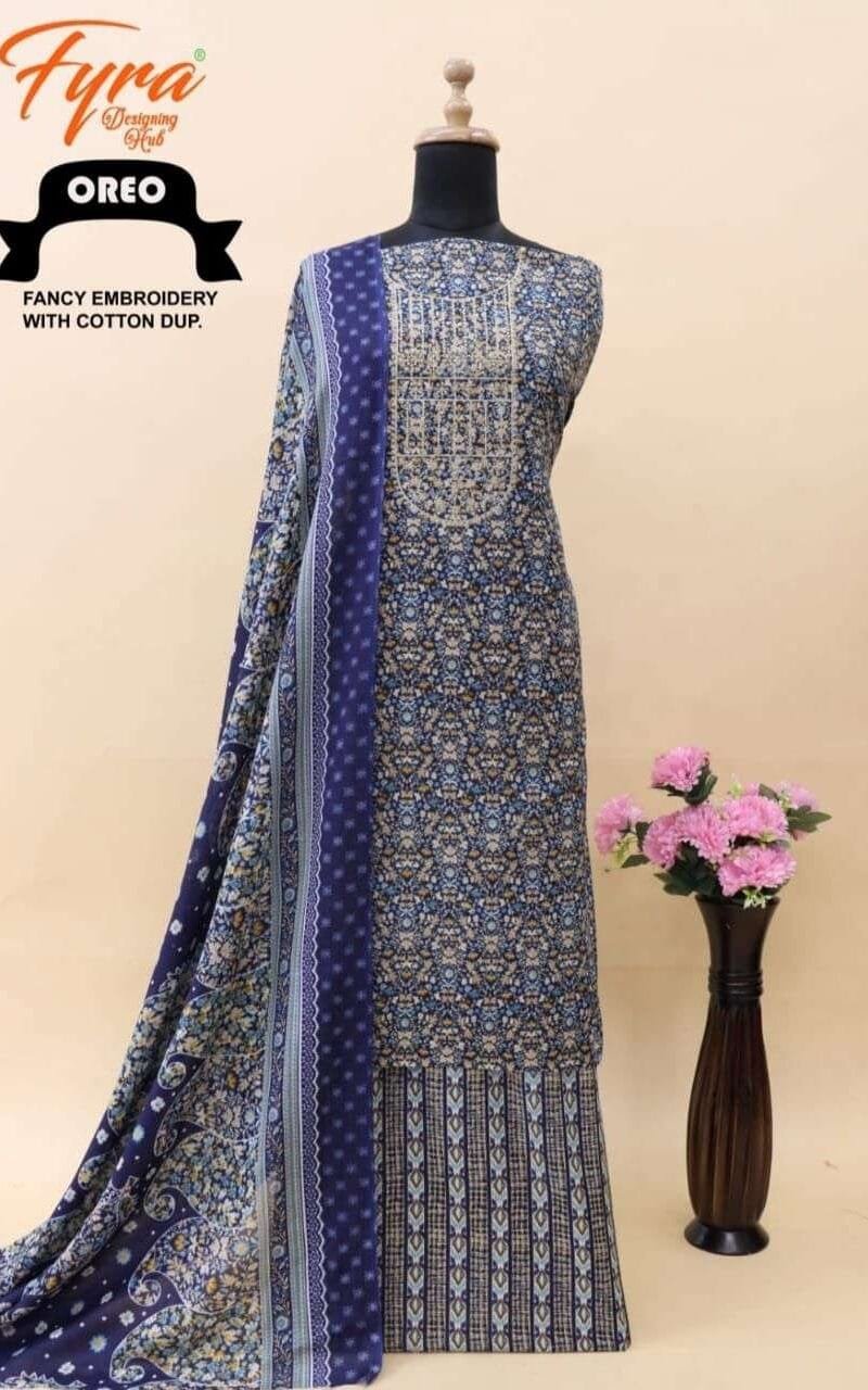 Oreo Fyra Designing Wholesale Cotton Dress Material