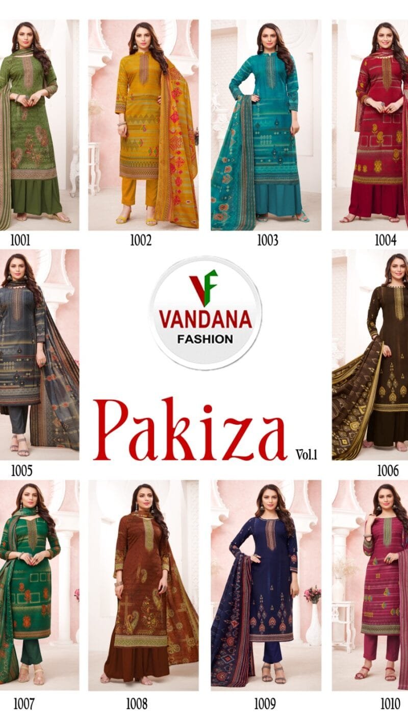 Pakiza Vandana Fashion Wholesale Cotton Dress Material
