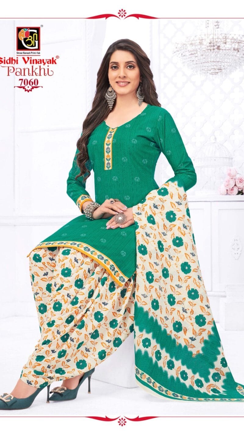Pankhi Siddhi Vinayak Shree Ganesh Wholesale Cotton Dress Material