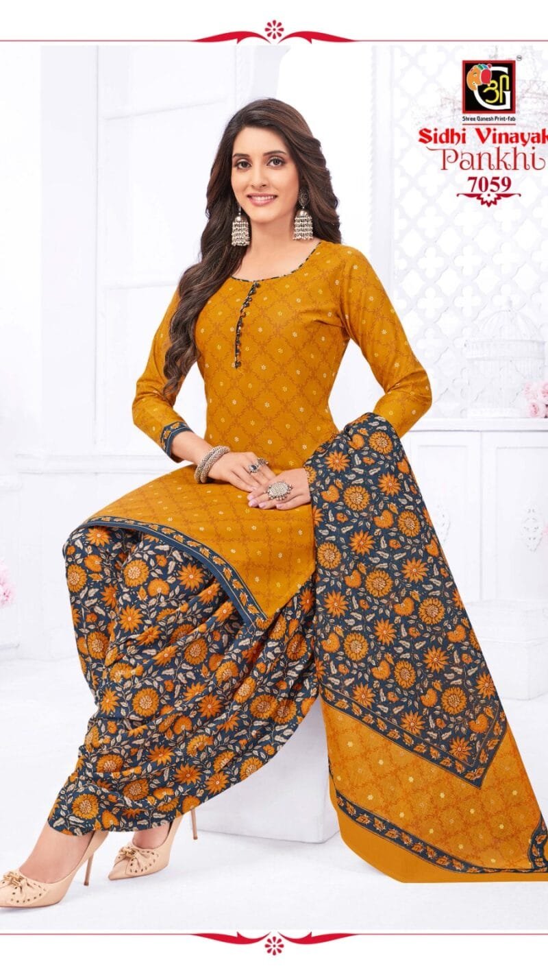 Pankhi Siddhi Vinayak Shree Ganesh Wholesale Cotton Dress Material