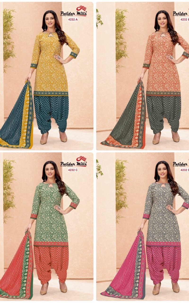 Patidar Radhika 4 Matching Wholesale Cotton Dress Material