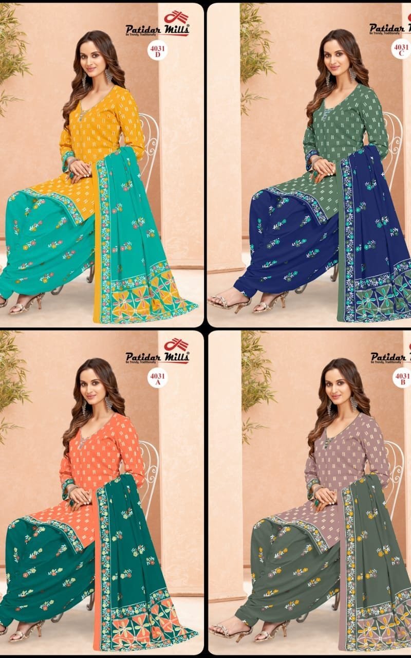 Patidar Radhika 4 Matching Wholesale Cotton Dress Material