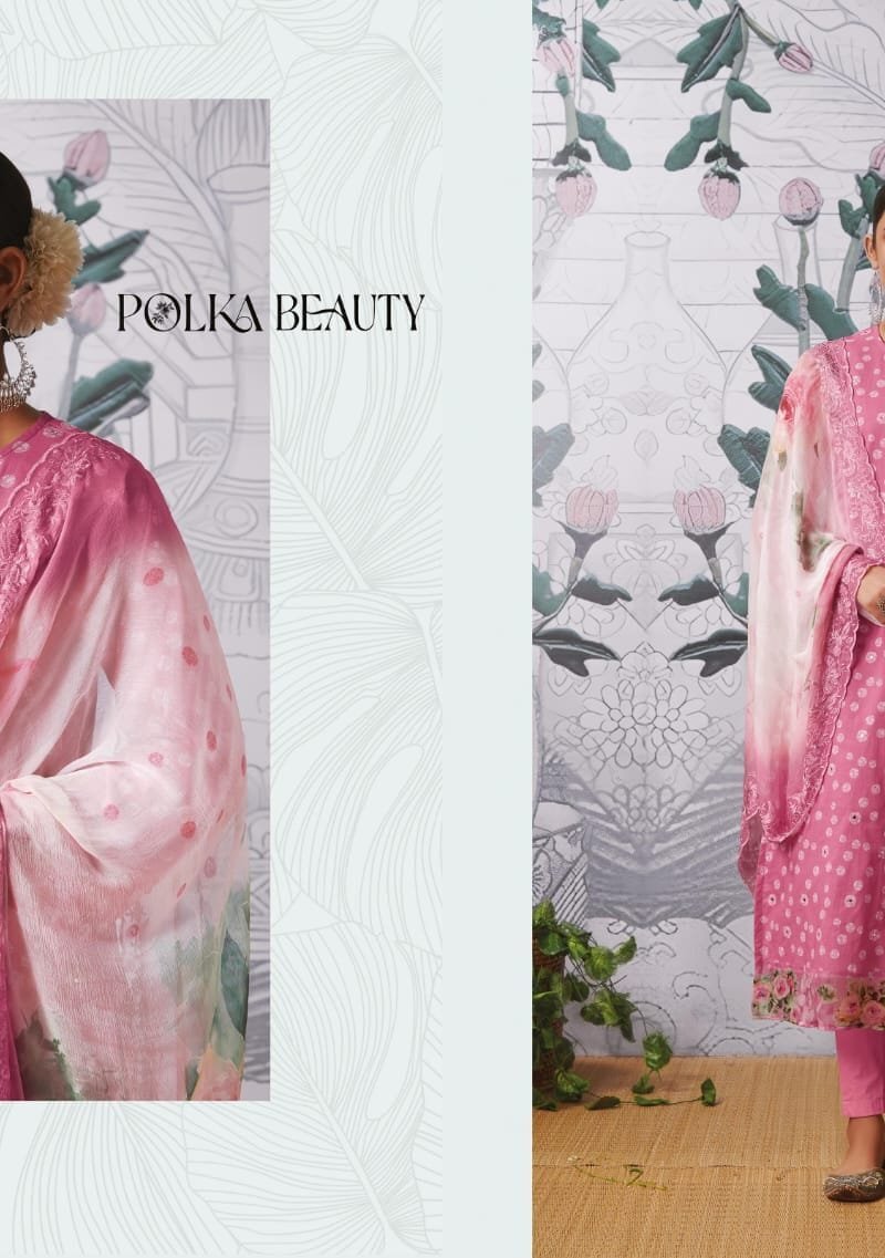 Polka Beauty Sahiba Itrana Pure Cotton Lawn Print With Mirror Work