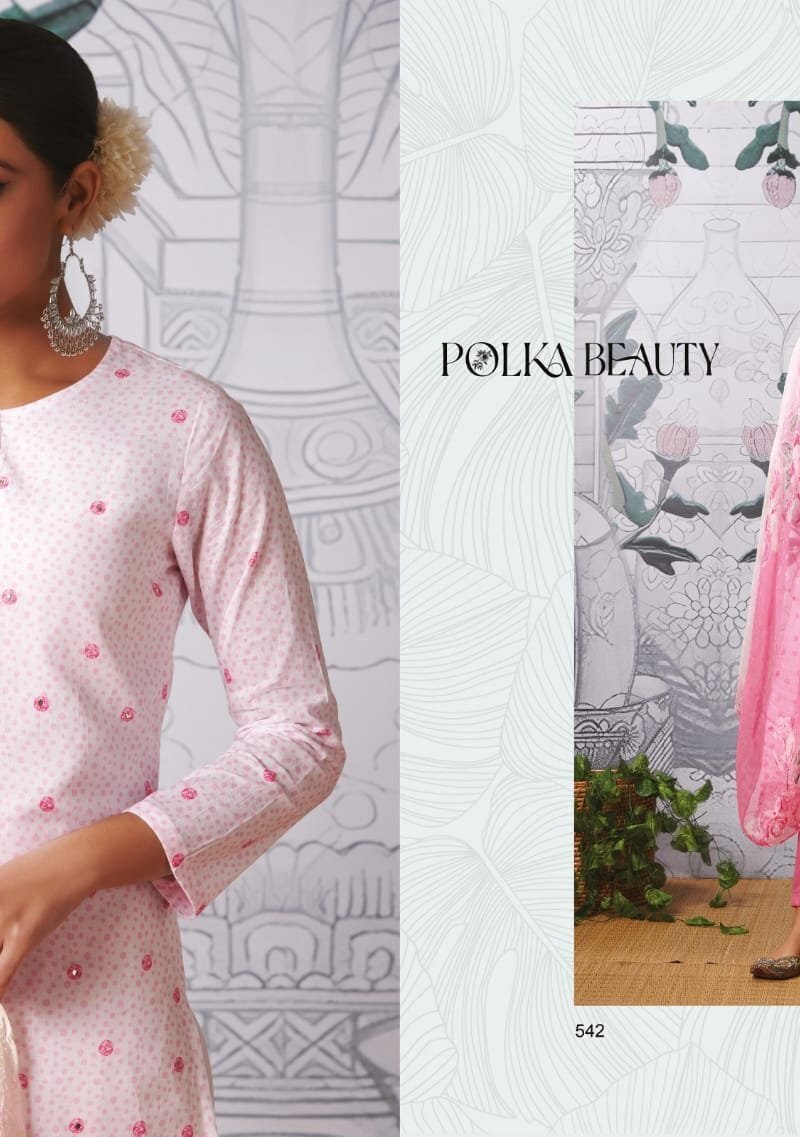 Polka Beauty Sahiba Itrana Pure Cotton Lawn Print With Mirror Work