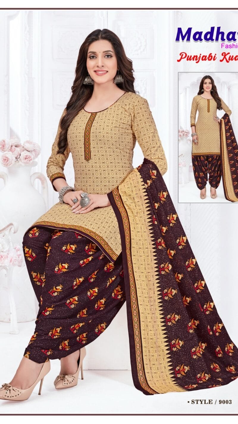 Punjabi Kudi Vol 9 Madhav Fashion Wholesale Cotton Dress Material