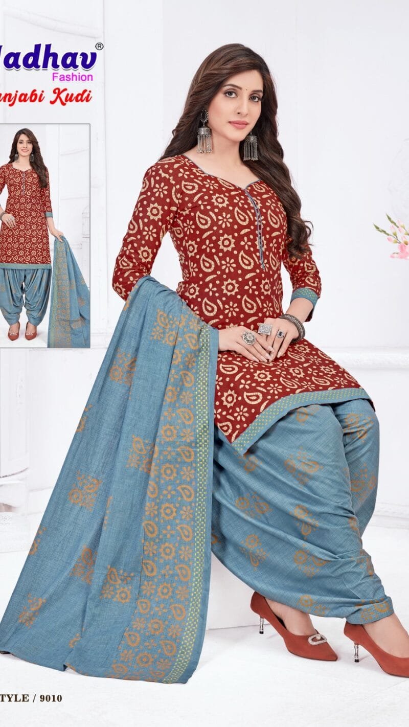 Punjabi Kudi Vol 9 Madhav Fashion Wholesale Cotton Dress Material