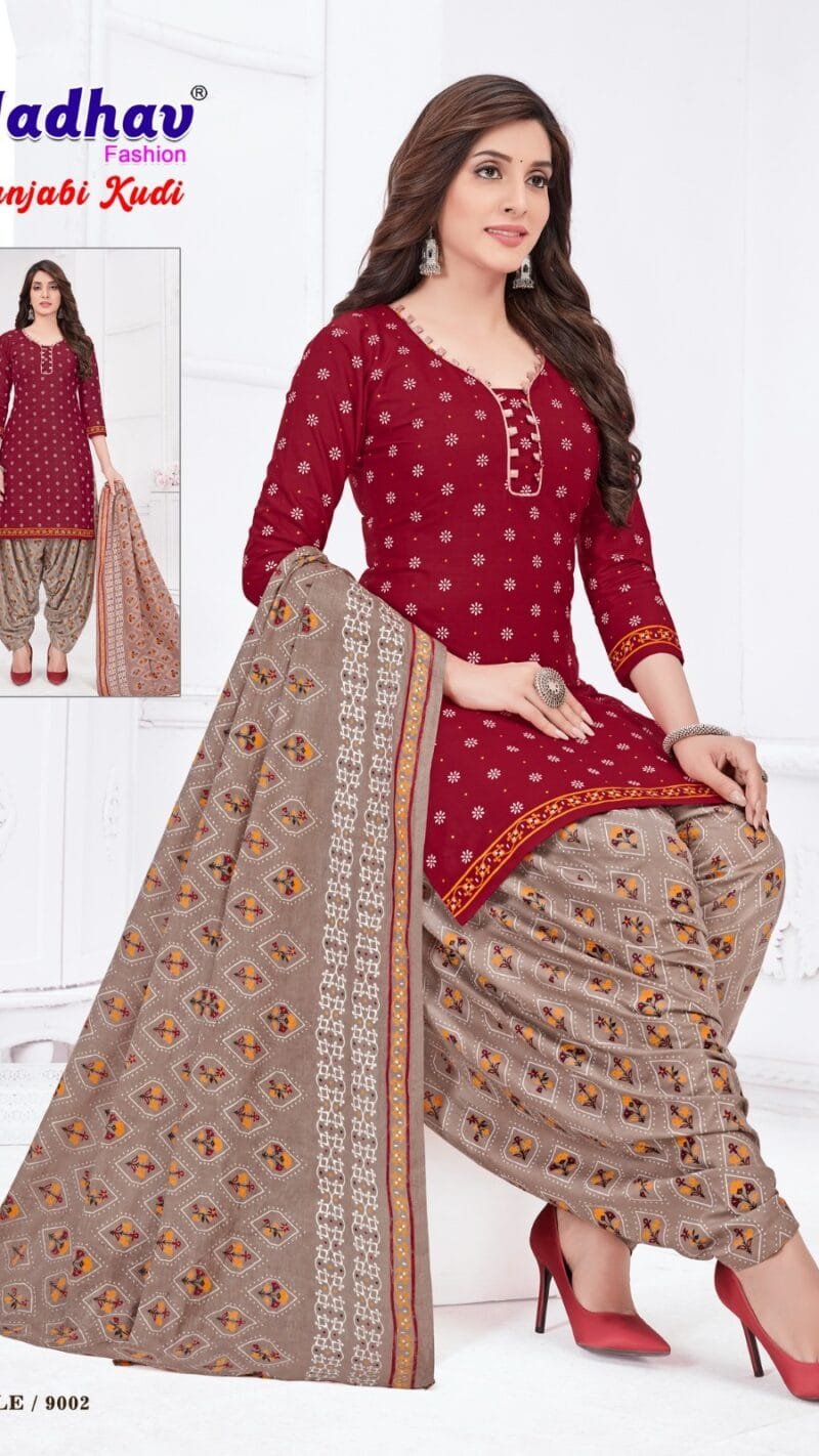 Punjabi Kudi Vol 9 Madhav Fashion Wholesale Cotton Dress Material