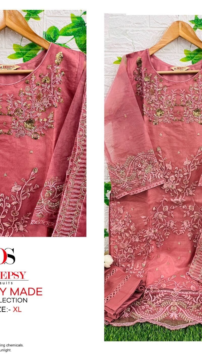Pure Organza with Embroidery Handwork Work Ready To Wear Deepsy Collection