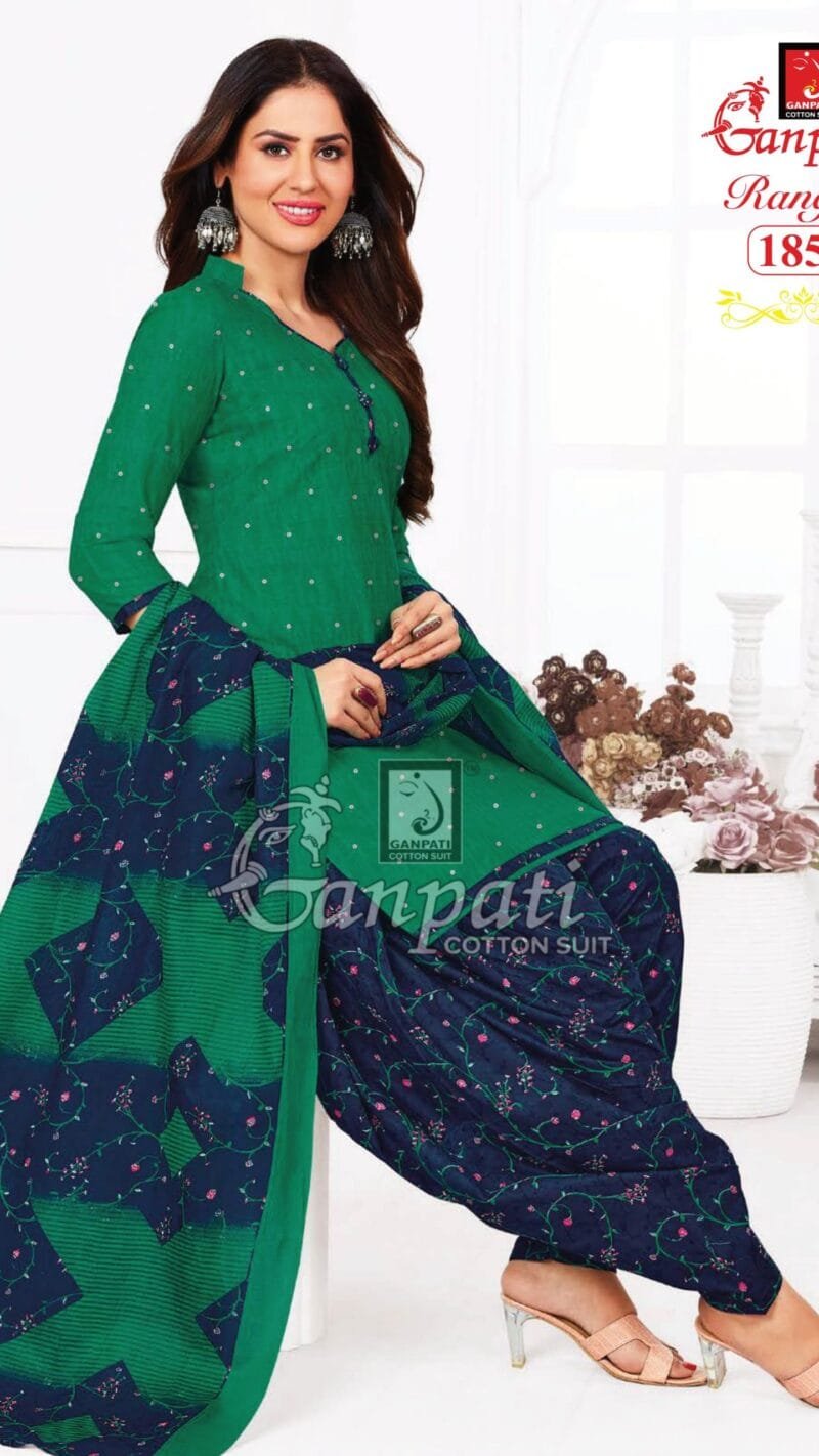 Ganpati Rangoli Vol 18 Wholesale Cotton Dress Material