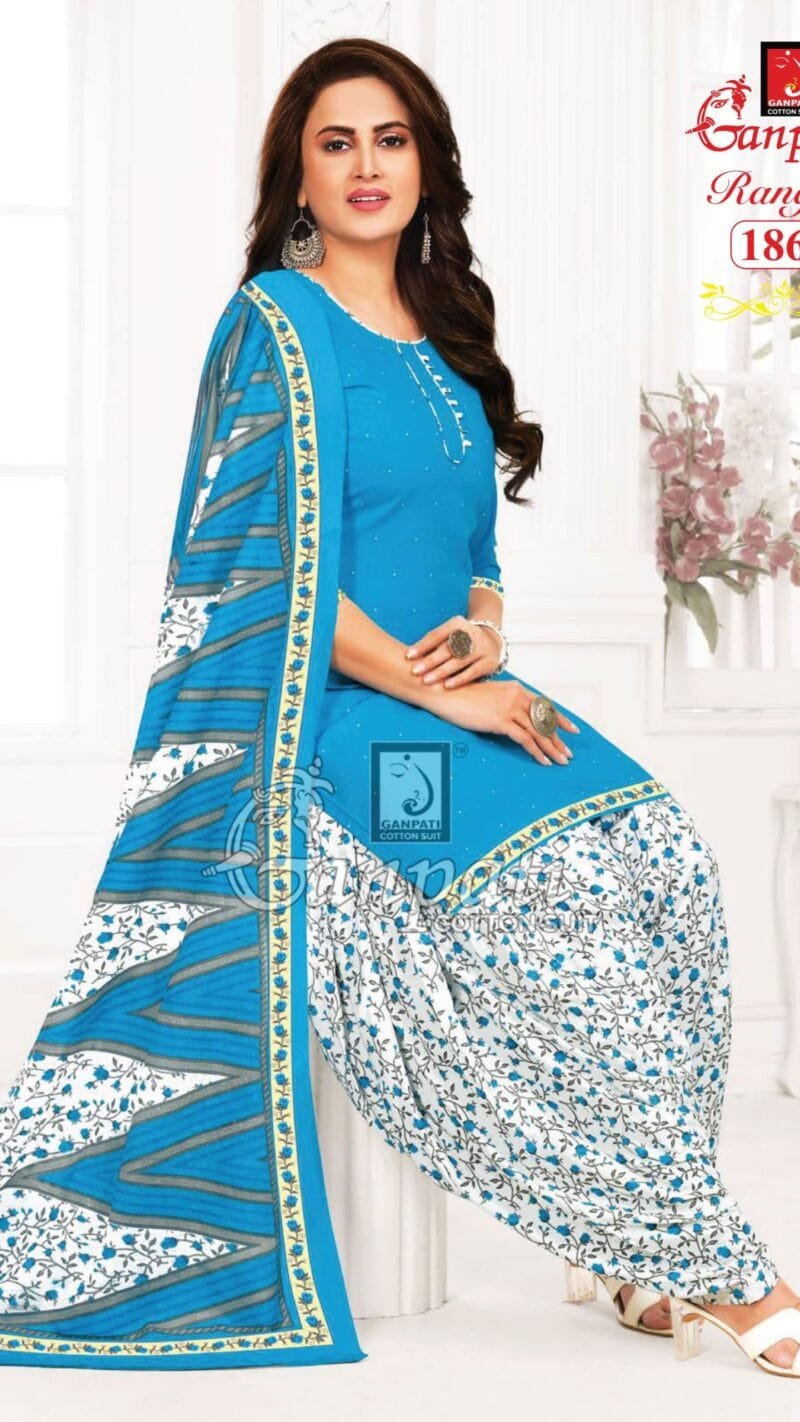 Ganpati Rangoli Vol 18 Wholesale Cotton Dress Material