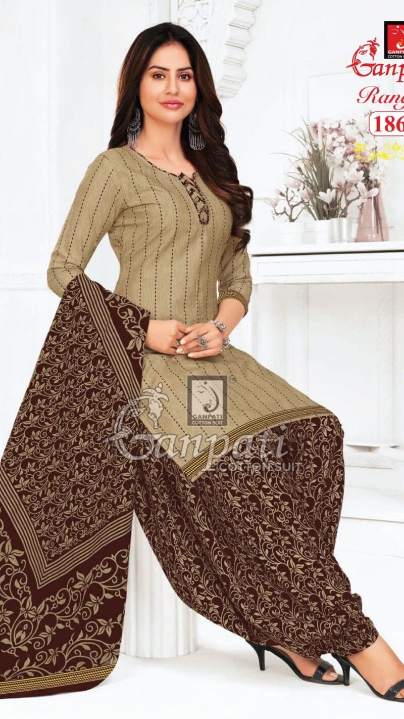 Ganpati Rangoli Vol 18 Wholesale Cotton Dress Material