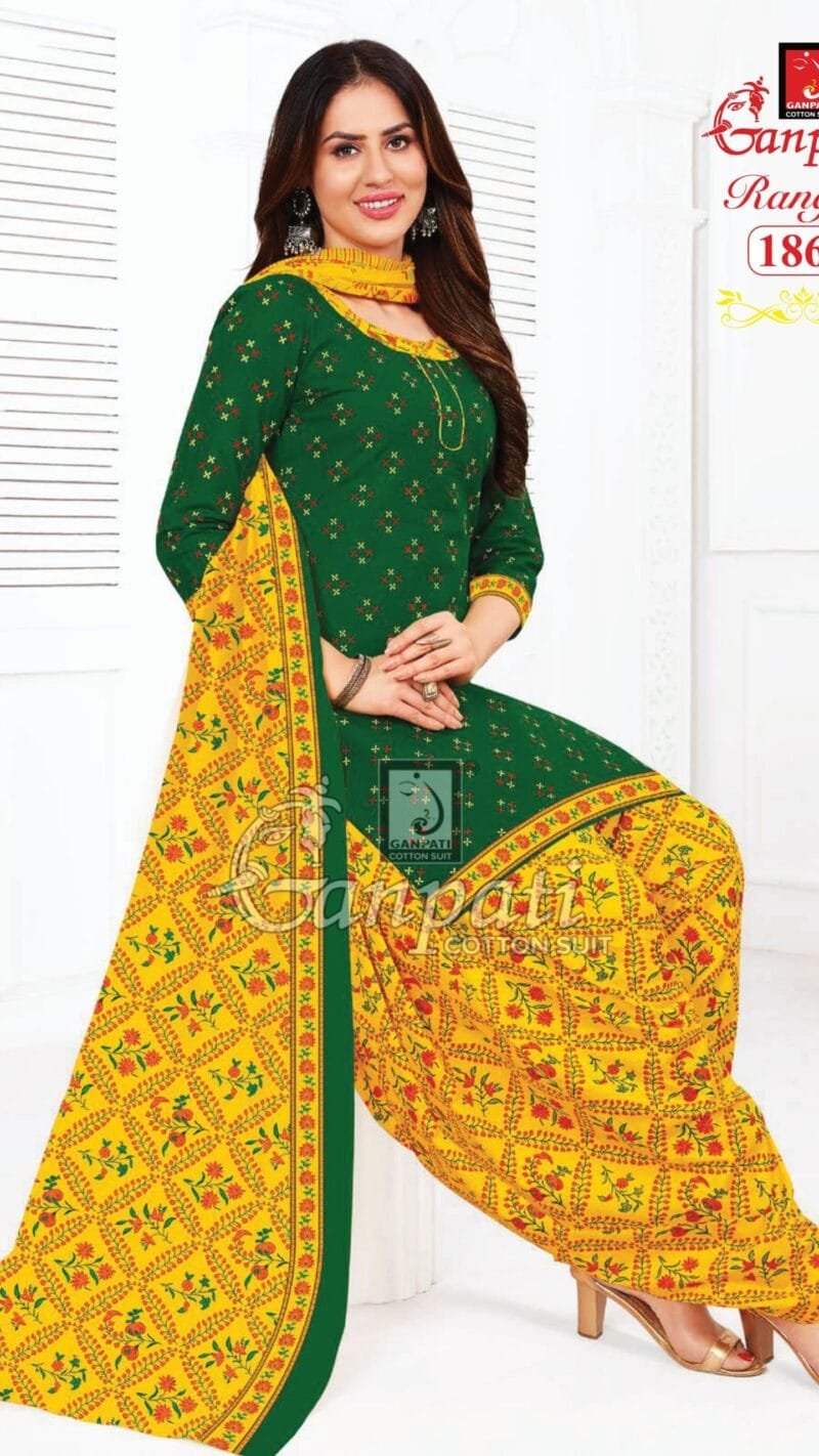 Ganpati Rangoli Vol 18 Wholesale Cotton Dress Material