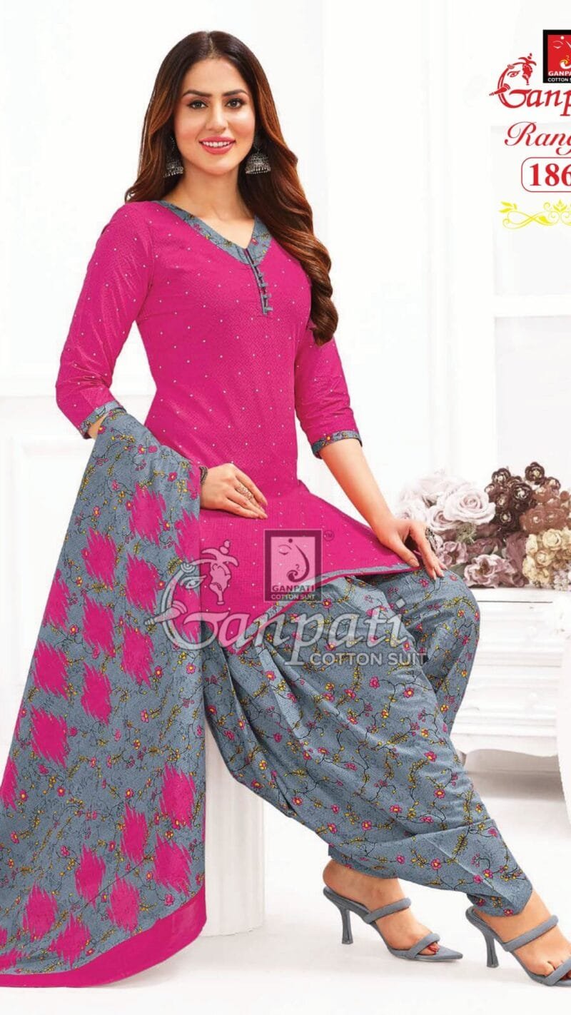 Ganpati Rangoli Vol 18 Wholesale Cotton Dress Material