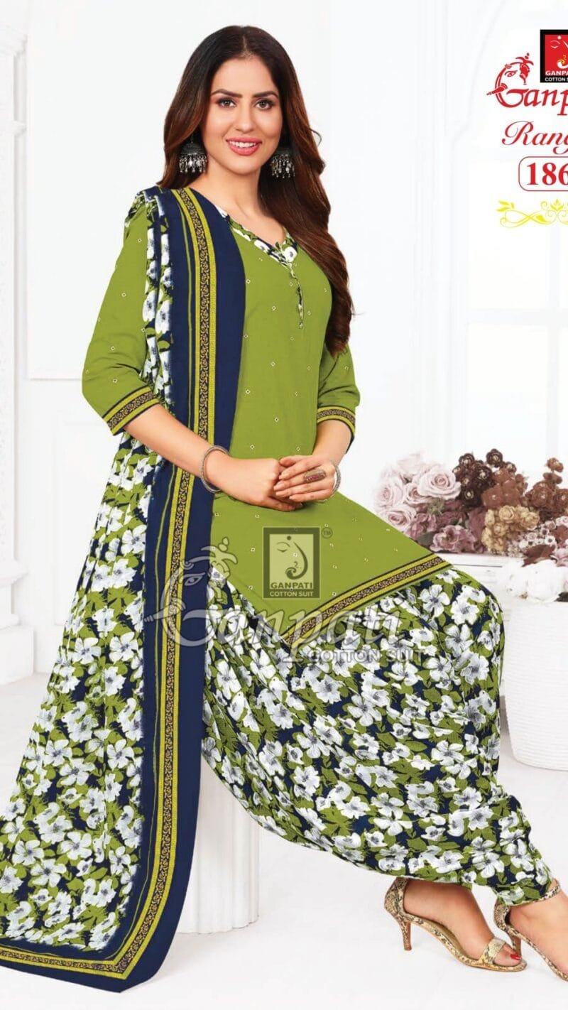 Ganpati Rangoli Vol 18 Wholesale Cotton Dress Material