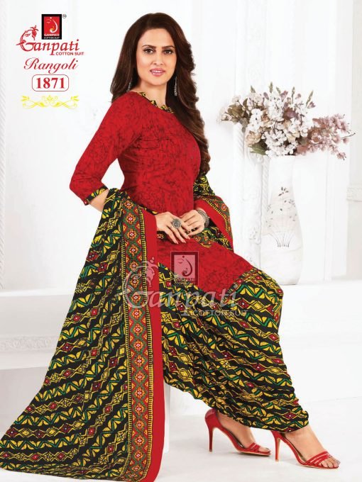 Ganpati Rangoli Vol 18 Wholesale Cotton Dress Material
