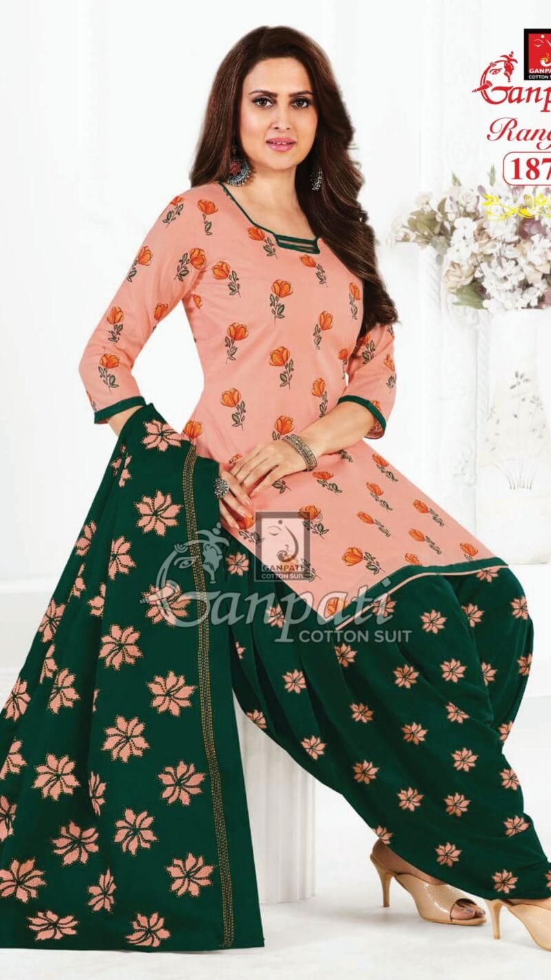 Ganpati Rangoli Vol 18 Wholesale Cotton Dress Material