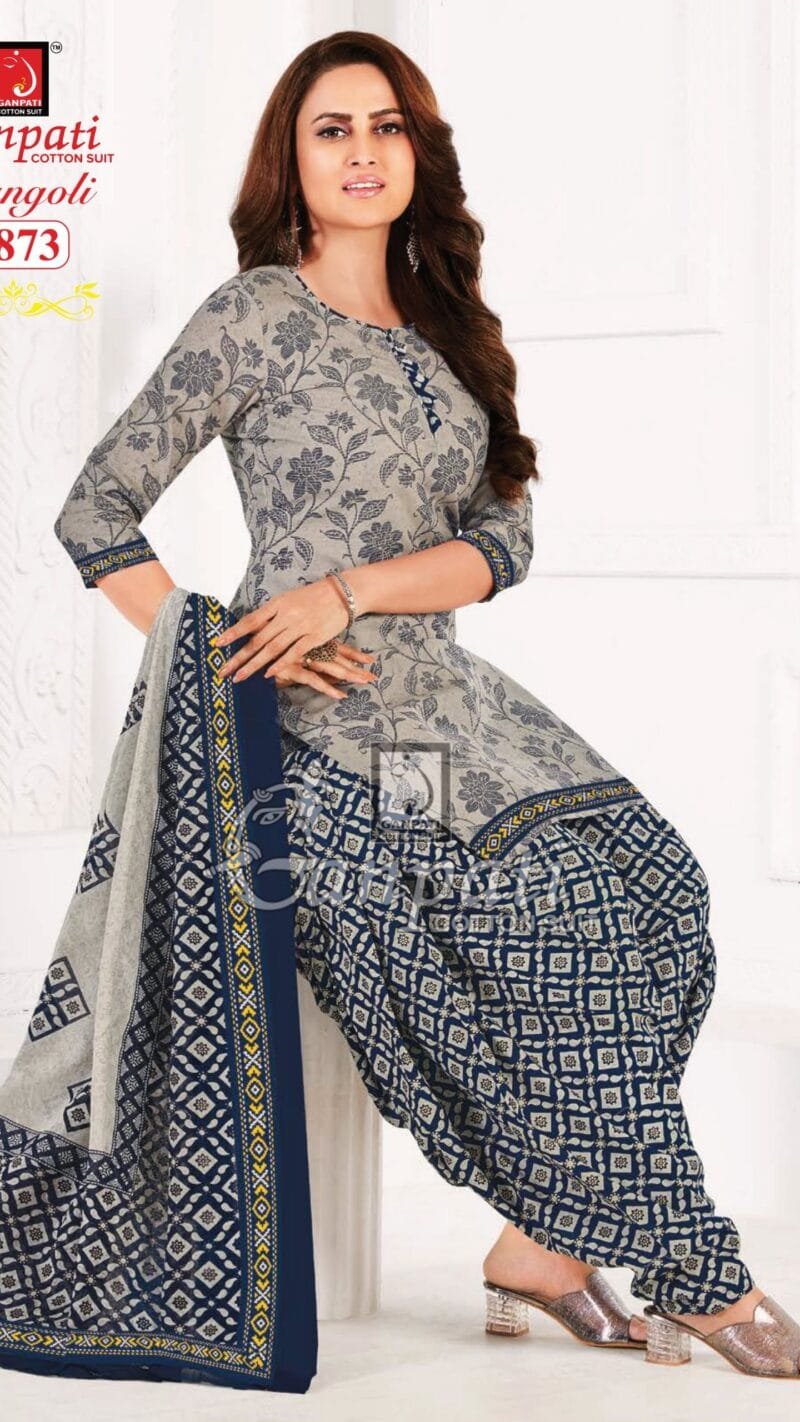 Ganpati Rangoli Vol 18 Wholesale Cotton Dress Material