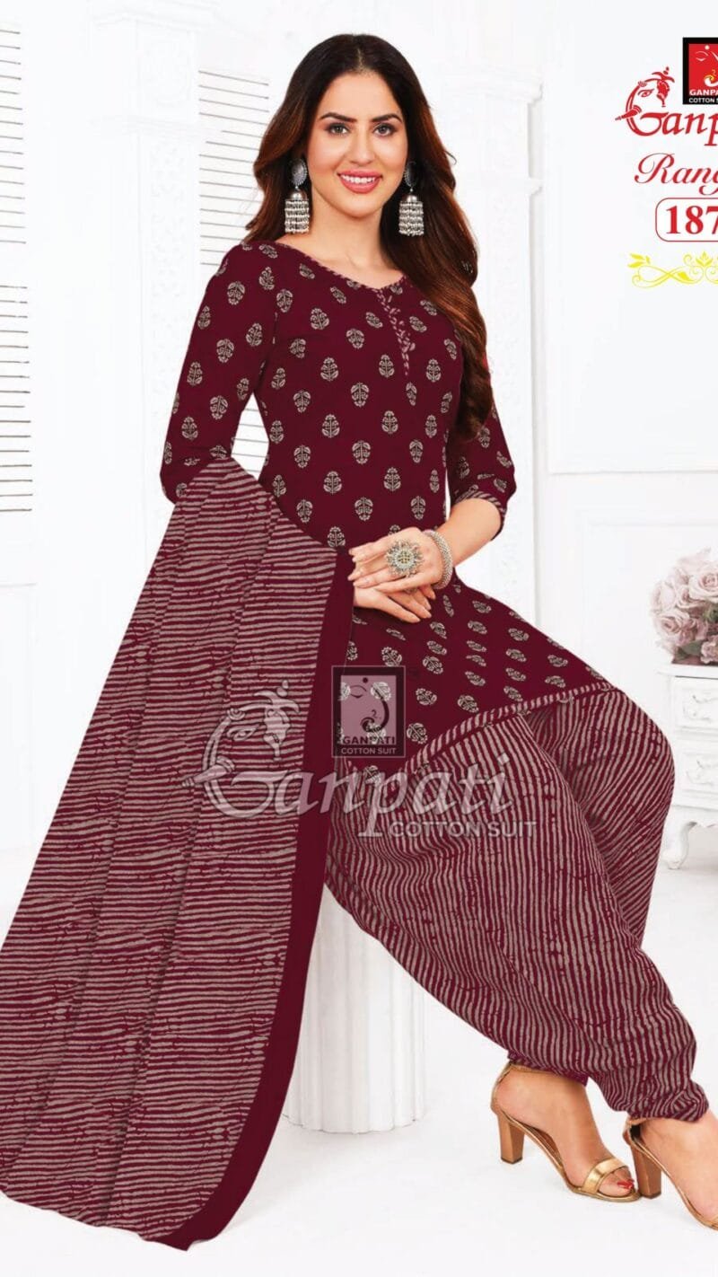 Ganpati Rangoli Vol 18 Wholesale Cotton Dress Material