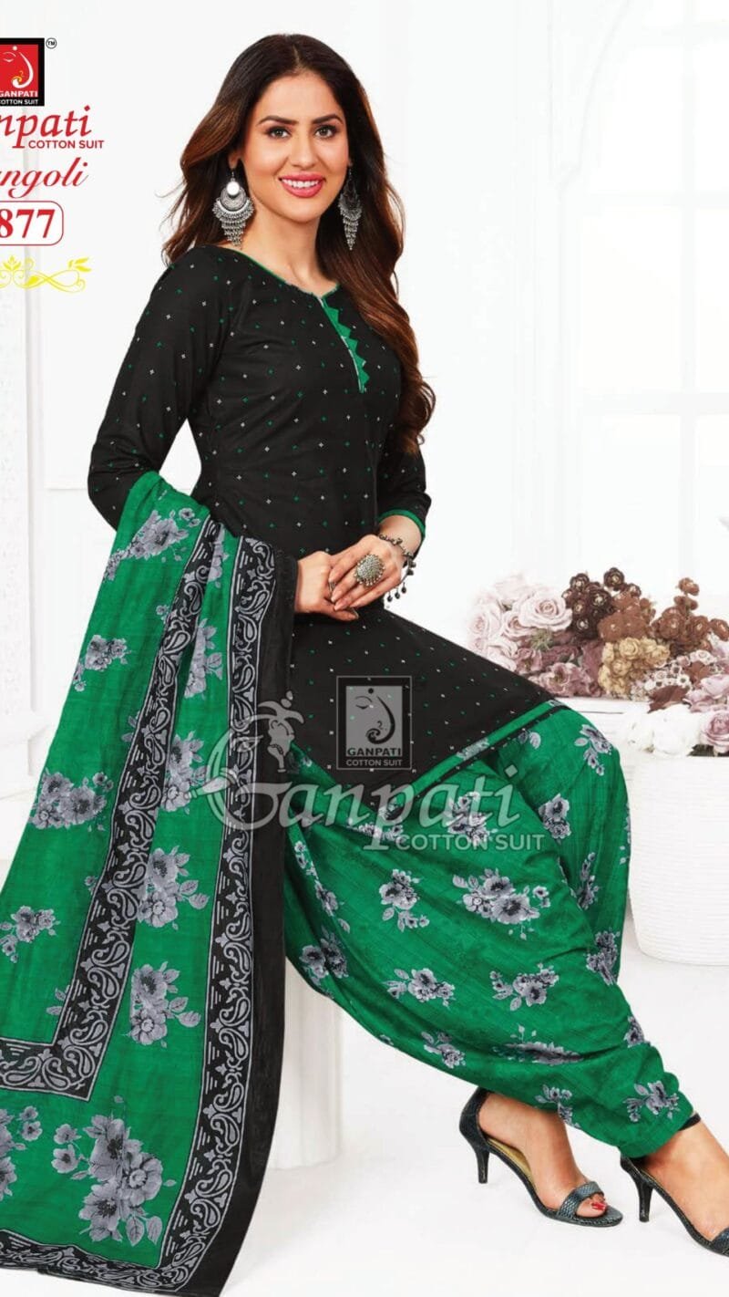 Ganpati Rangoli Vol 18 Wholesale Cotton Dress Material