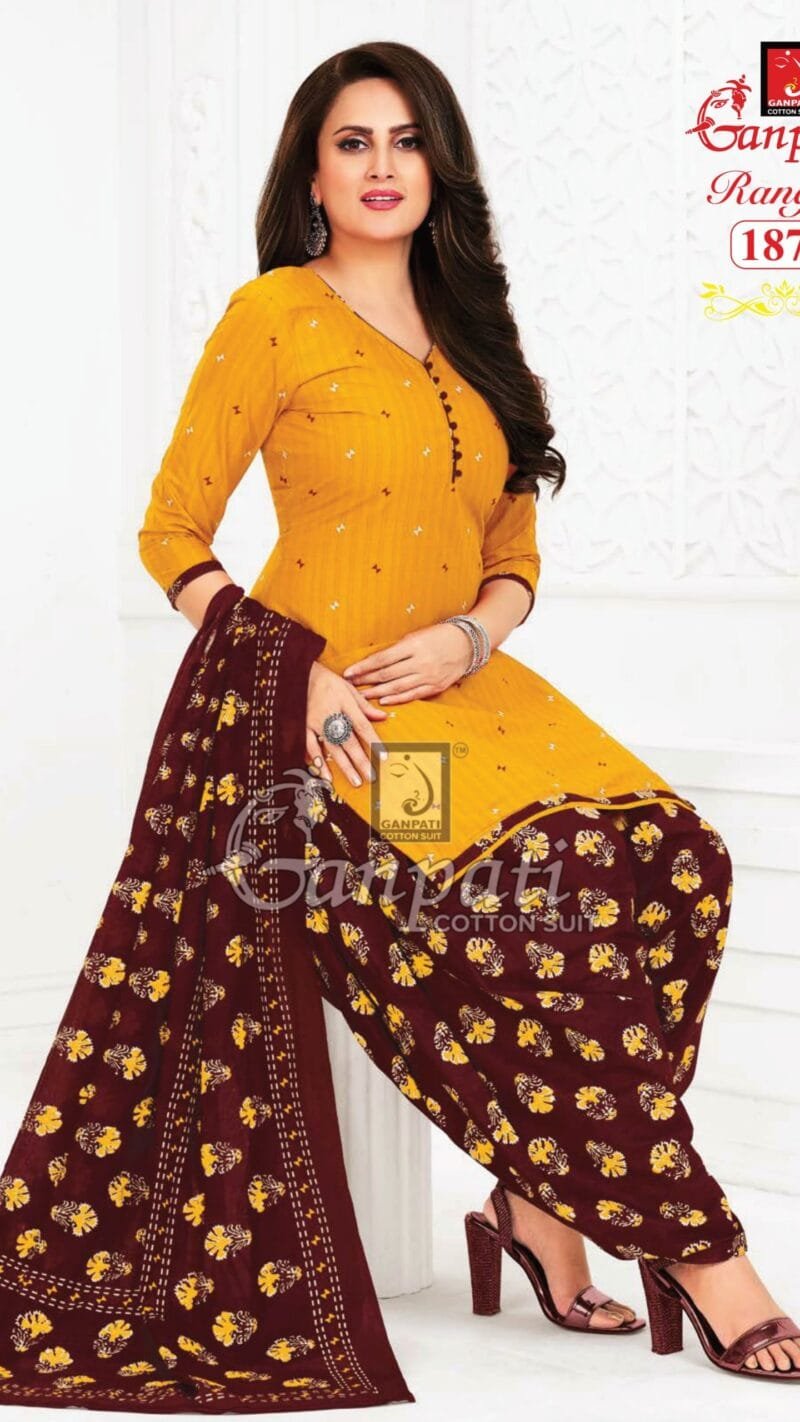 Ganpati Rangoli Vol 18 Wholesale Cotton Dress Material