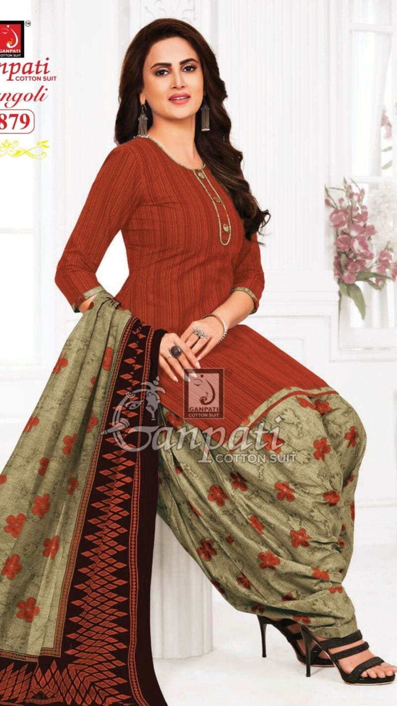 Ganpati Rangoli Vol 18 Wholesale Cotton Dress Material