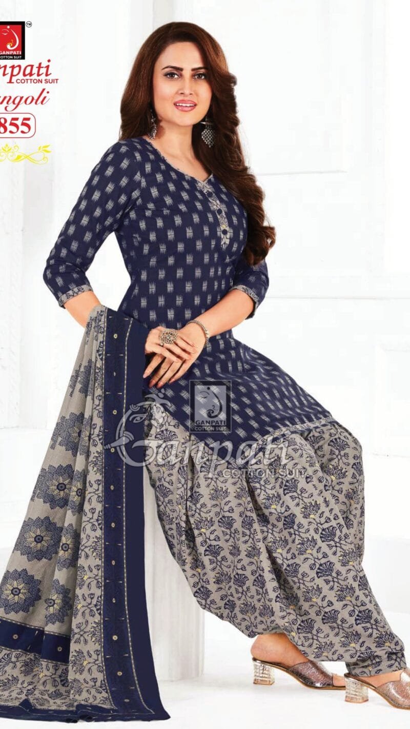 Ganpati Rangoli Vol 18 Wholesale Cotton Dress Material