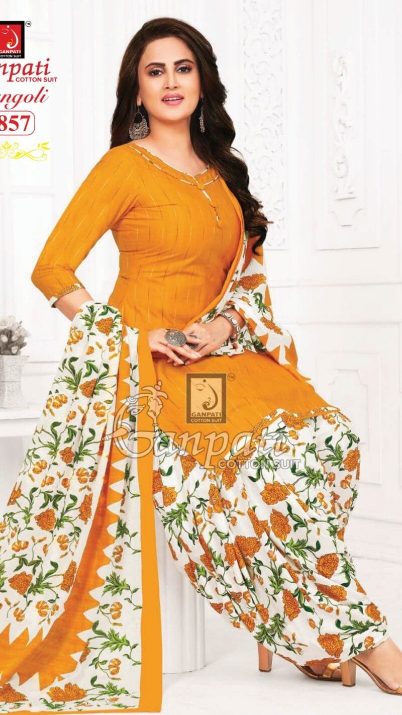 Ganpati Rangoli Vol 18 Wholesale Cotton Dress Material