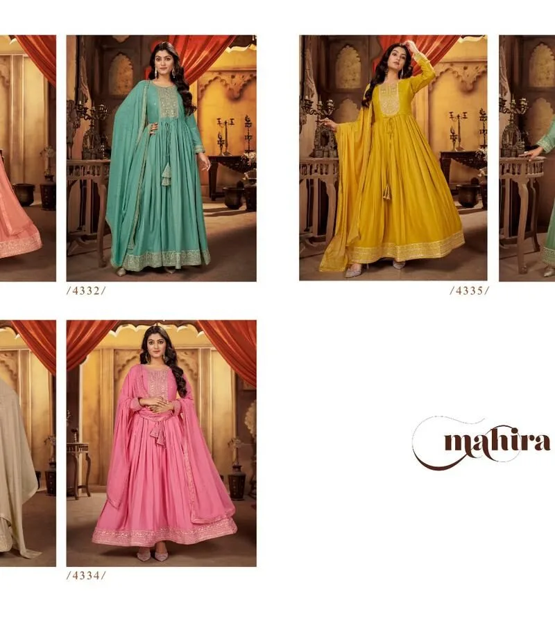 Rangoon Mahira Anarkali Style Readymade Rayon With Embroidery Work Suits