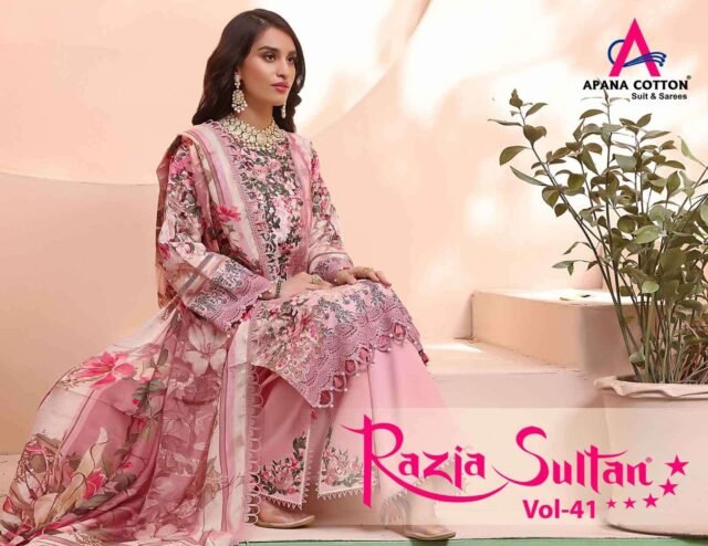 Razia Sultan Vol 40 Apana Cotton Wholesale Cotton Dress Material