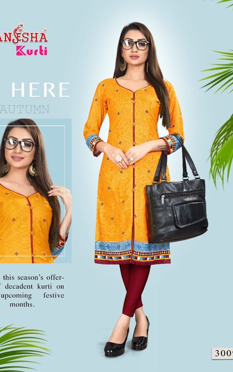 Ready To Wear Ganesha Kurti Vol 3 Stitched Kurti Wholesale