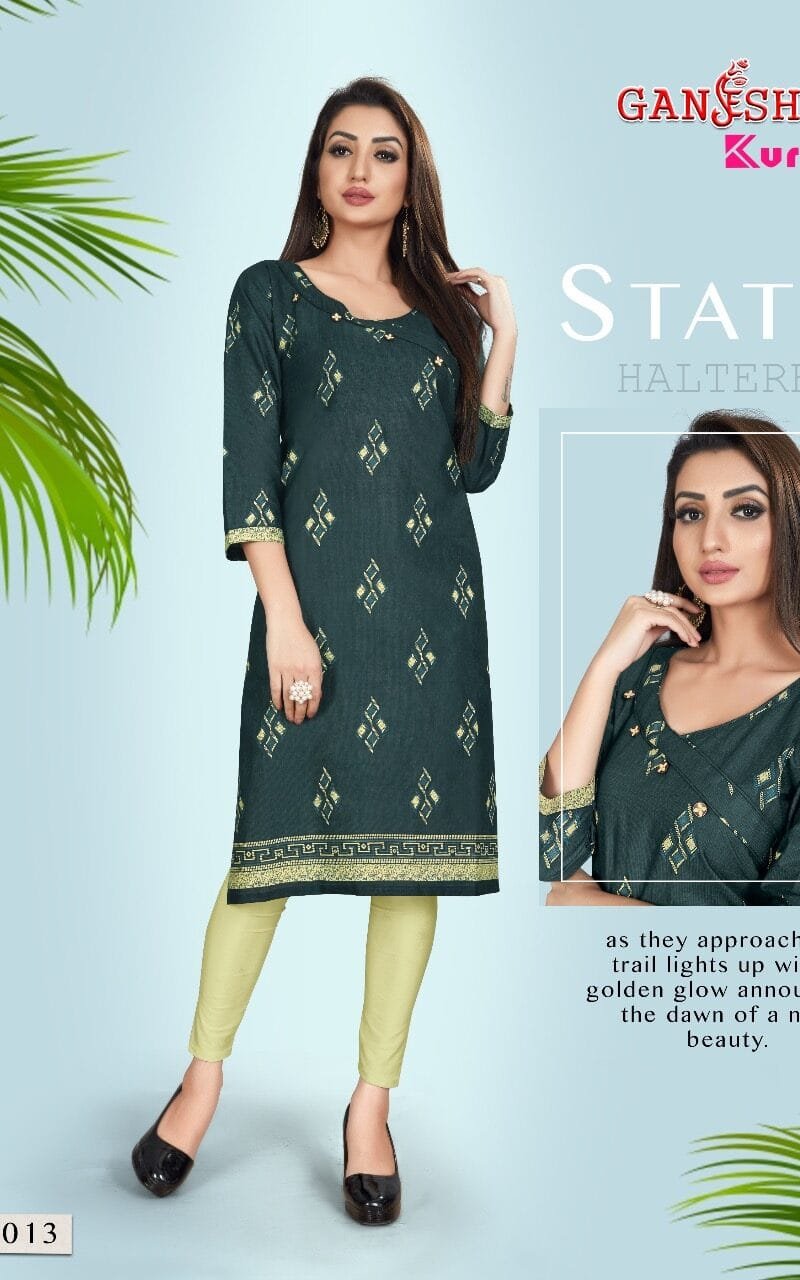 Ready To Wear Ganesha Kurti Vol 3 Stitched Kurti Wholesale
