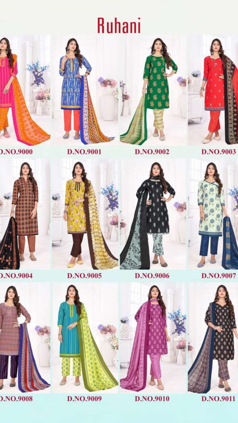 Ruhani Ganesha Wholesale Cotton Dress Material