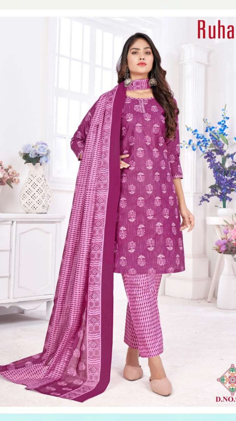 Ruhani Ganesha Wholesale Cotton Dress Material