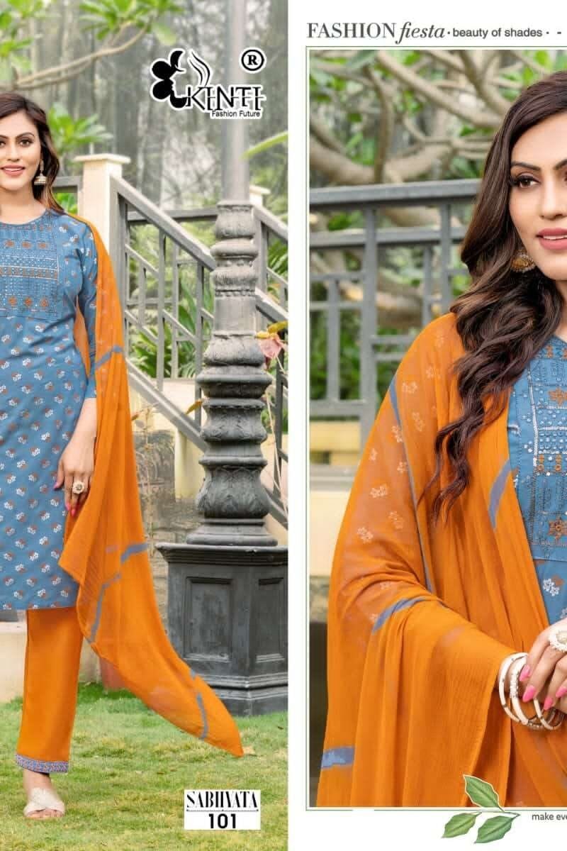Sabhyata Kinti Top Pant And Duptta Set Readymade Collection