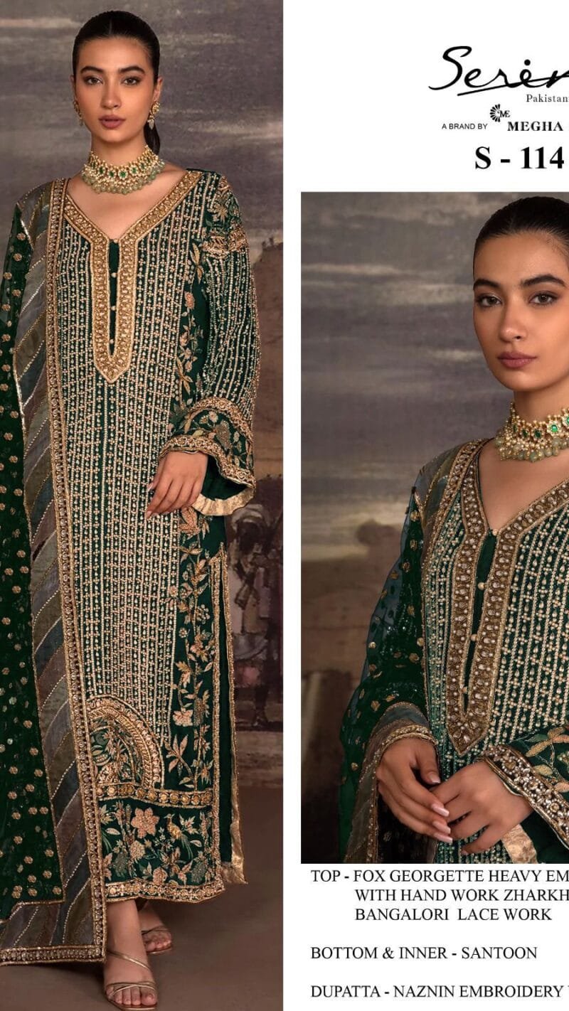 Serine S-114 A To Wholesale Pakistani Salwar Suits