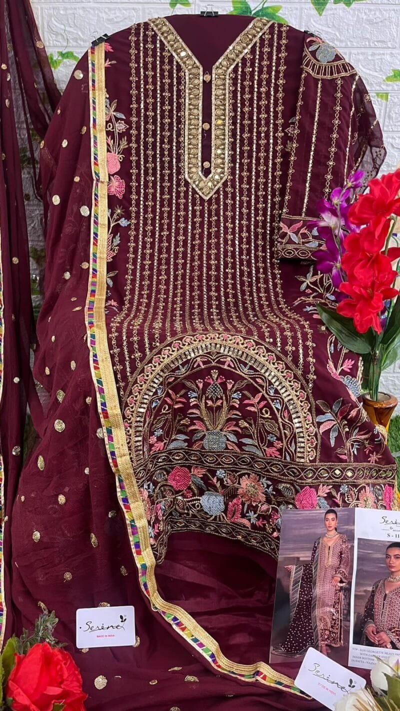 Serine S-114 A To Wholesale Pakistani Salwar Suits