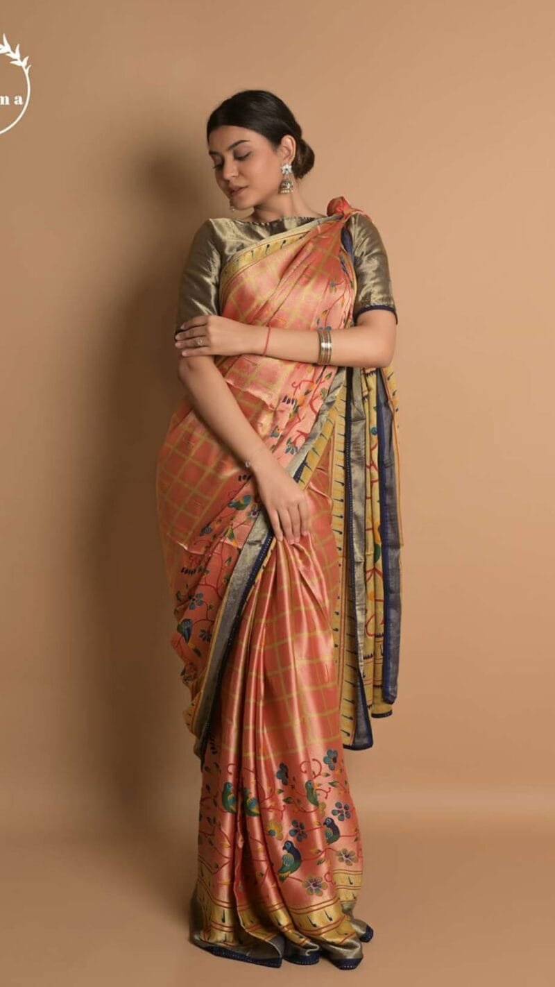 South Indian Ashima Benchmark Brasso With Soft Piping Stone Border Saree