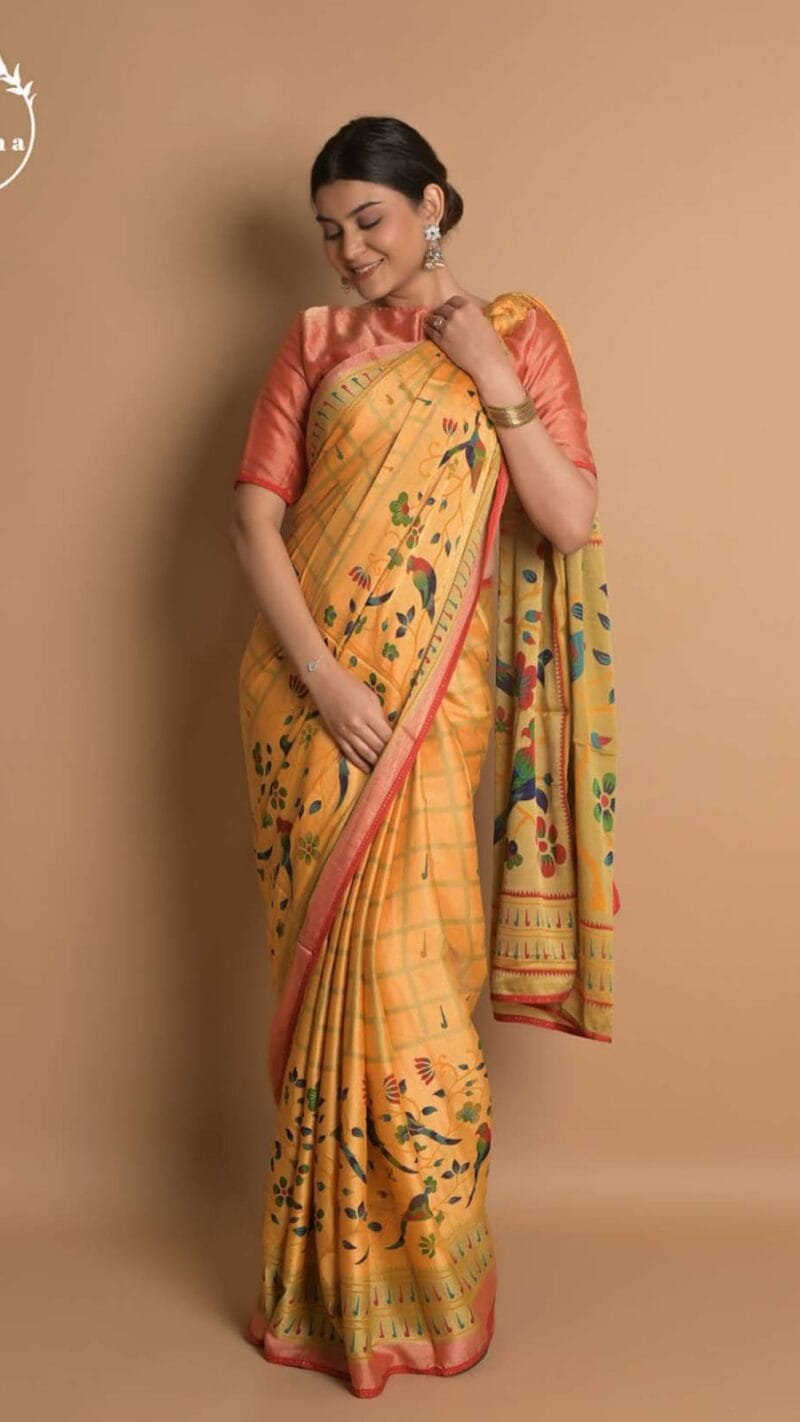 South Indian Ashima Benchmark Brasso With Soft Piping Stone Border Saree