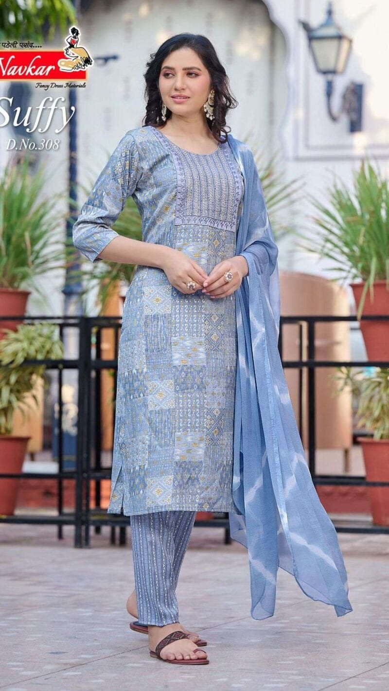 Suffy Vol 3 Navkar With Embroidery Work Readymade Catalogue