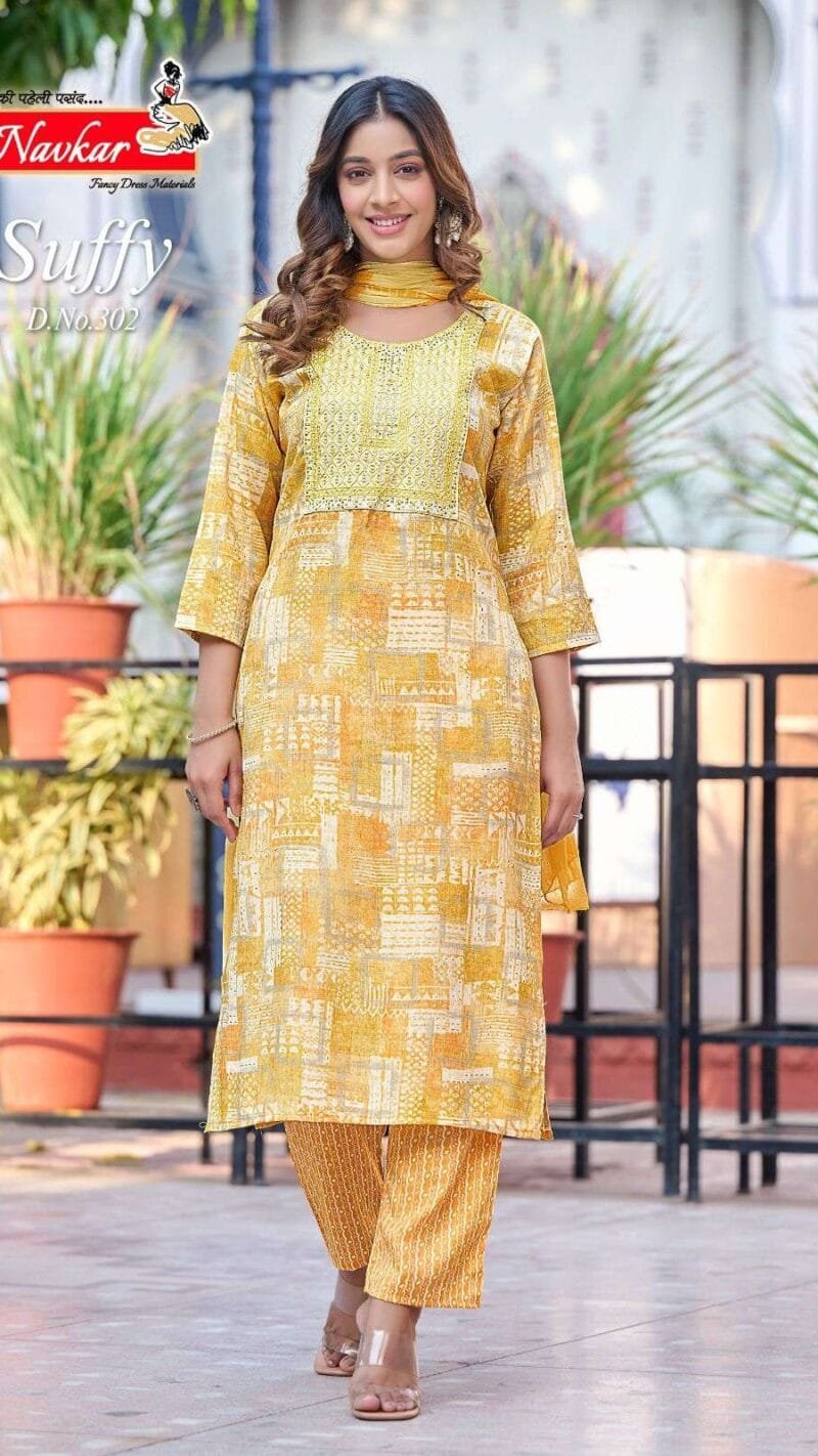Suffy Vol 3 Navkar With Embroidery Work Readymade Catalogue